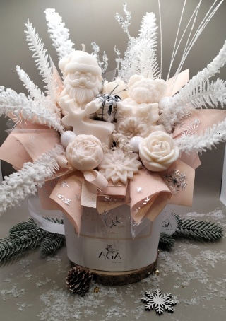 FlowerBox candle łososiowy